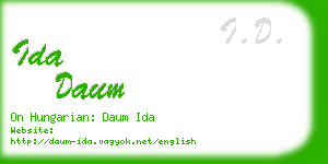 ida daum business card